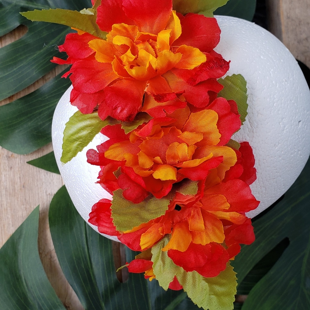 Orange Mango Flower Crown